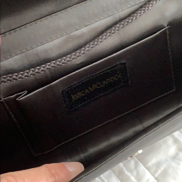 Elegant gray clutch satin smooth - Picture 4 of 7